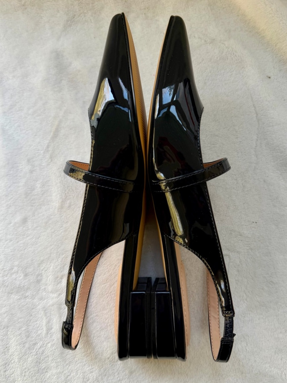 NEW Bandolino Aubriana Very Dark Navy Slingback Mary Jane Flats Point Toe Size 9 - Picture 10 of 15